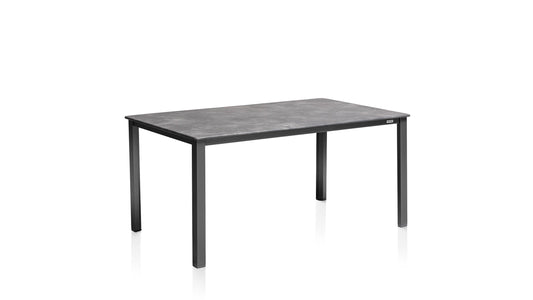 KETTLER KETTALUX CUBIC DINING-TISCH 160 x 90cm, anthrazit/Schiefer anthrazit, Aluminium