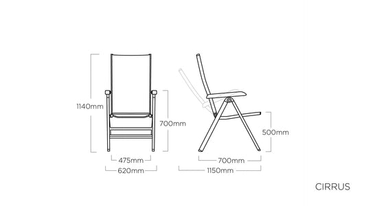 KETTLER CIRRUS Silver-Line Multipositionssessel – anthrazit/ anthrazit-grau Ansicht 2