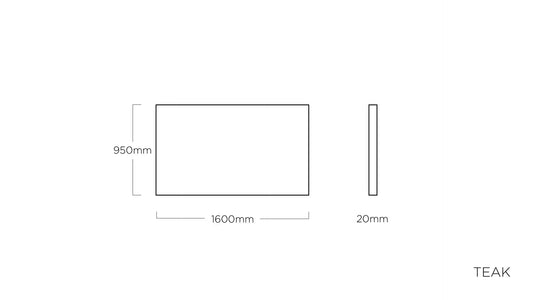KETTLER TEAK Tischplatte 160 x 95 cm, Teak FSC® 100% – natur Ansicht 2