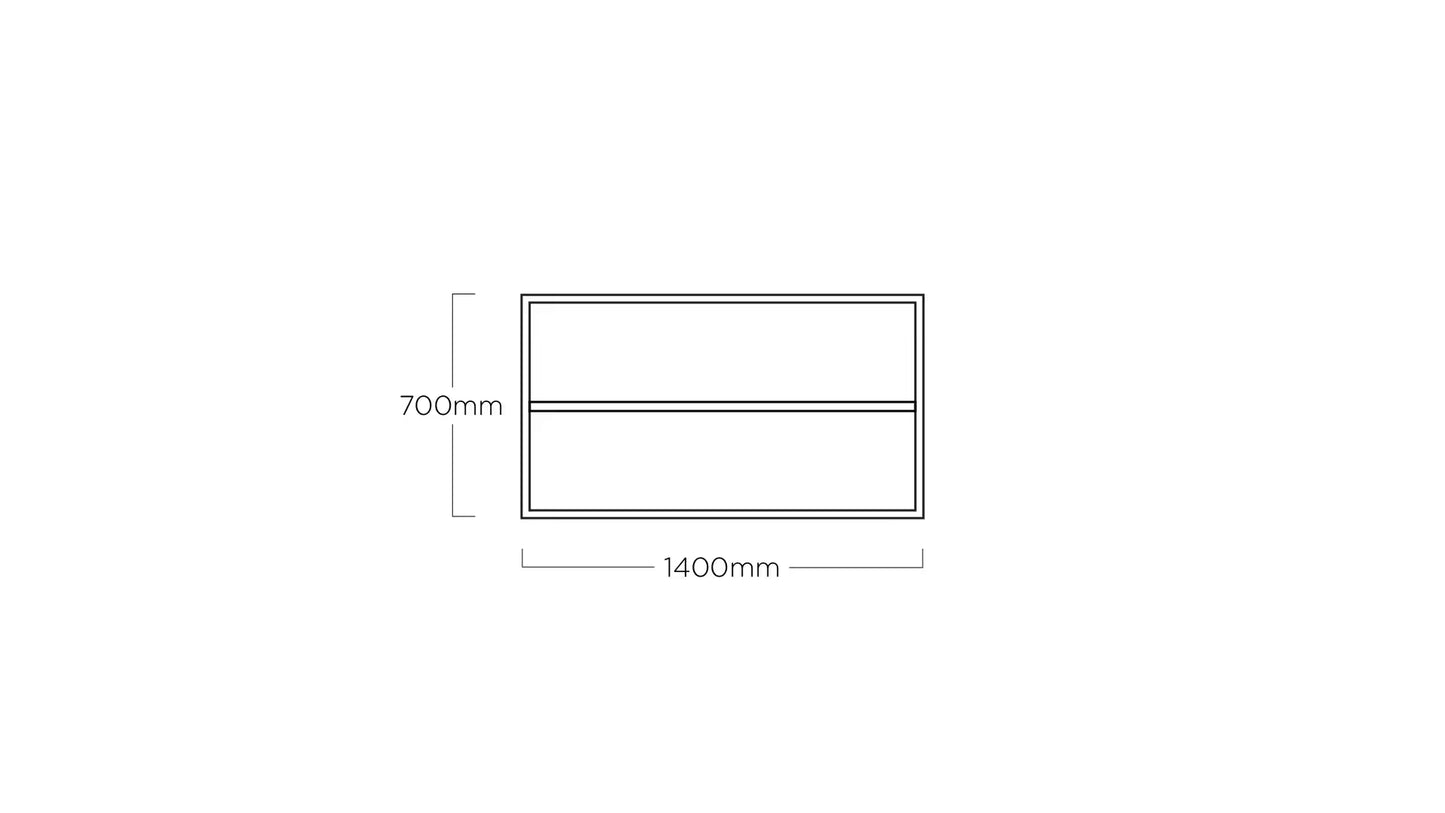 KETTLER CUBIC Tischgestell
140 x 70 x 73 cm – silber Ansicht 3