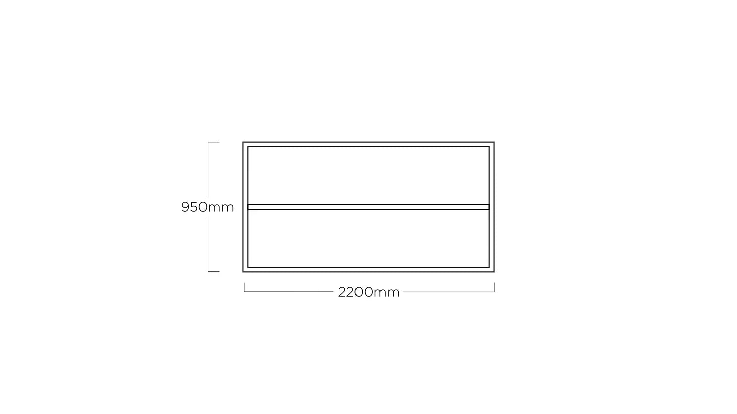 KETTLER CUBIC Tischgestell
220 x 95 x 73 cm – silber Ansicht 3