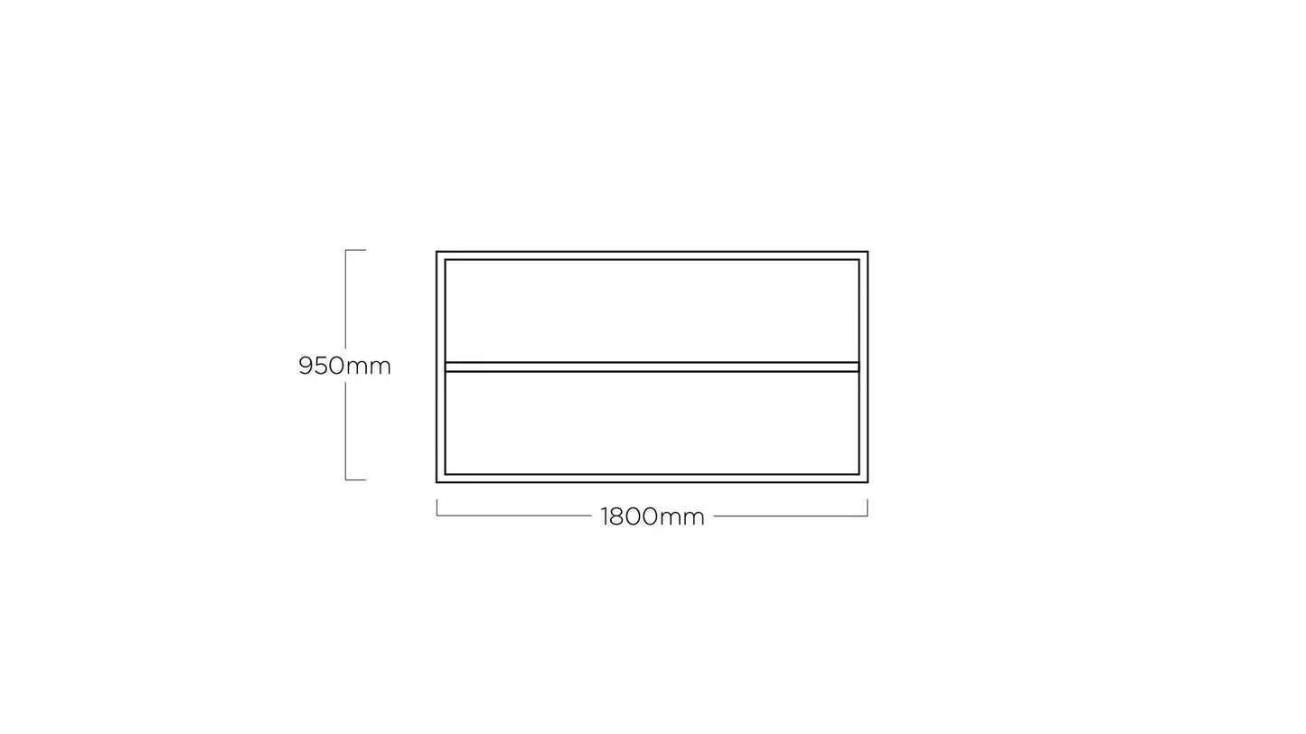 KETTLER CUBIC Tischgestell
180 x 95 x 73 cm – weiß matt Ansicht 3