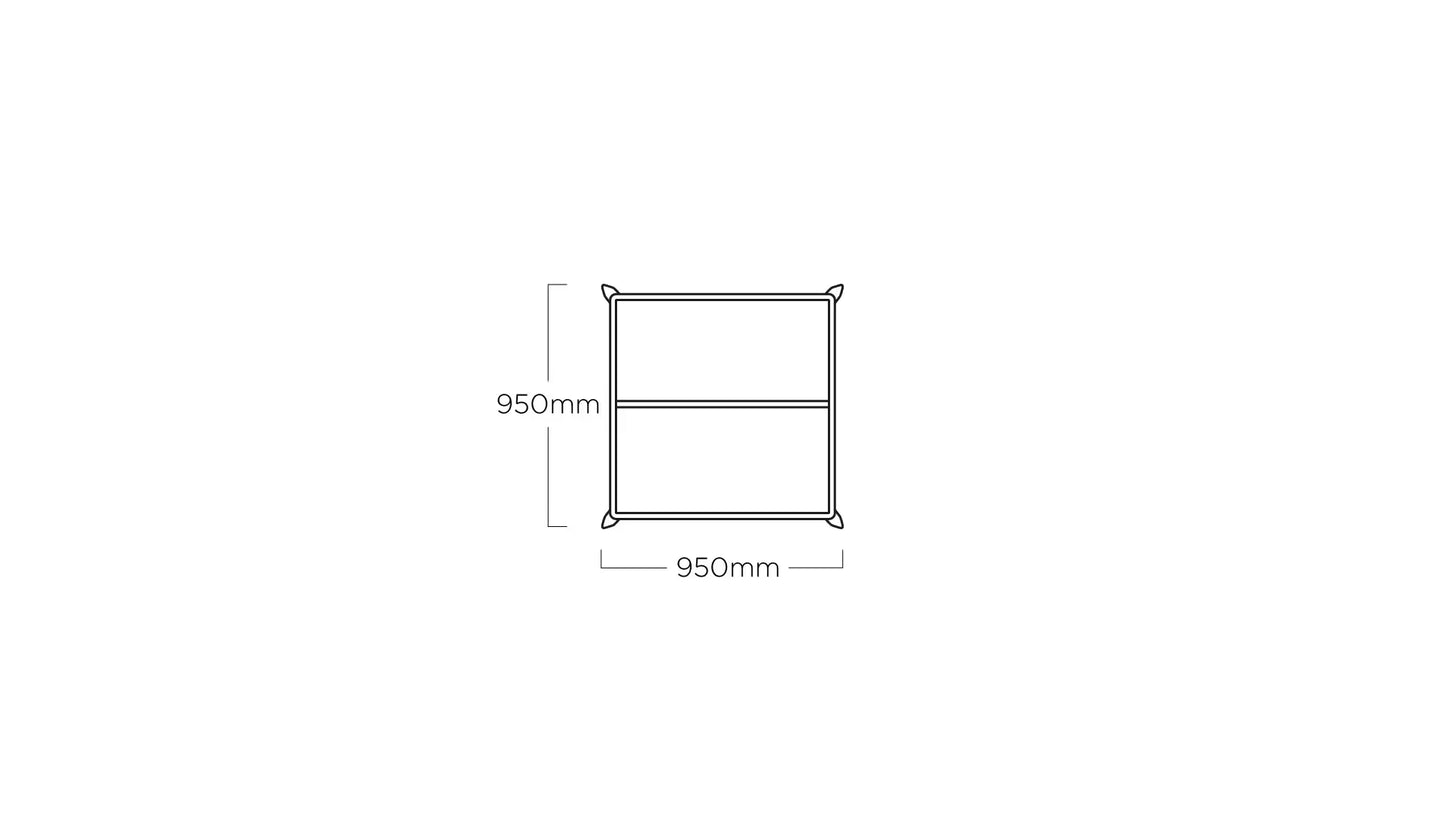KETTLER EDGE Tischgestell 95 x 95 cm – silber Ansicht 3