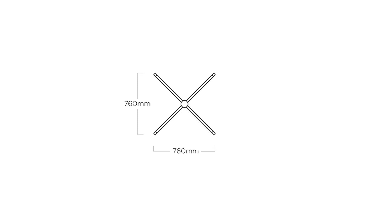 KETTLER TUBE Tischgestell 70 x 70 cm (CONTRACT) – anthrazit Ansicht 5