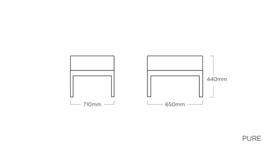 KETTLER PURE Hocker – anthrazit/ sooty Ansicht 2