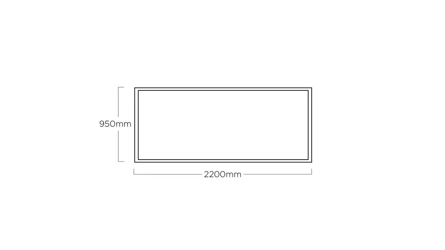 KETTLER FLOAT Tischgestell 220 x 95 cm – silber Ansicht 4