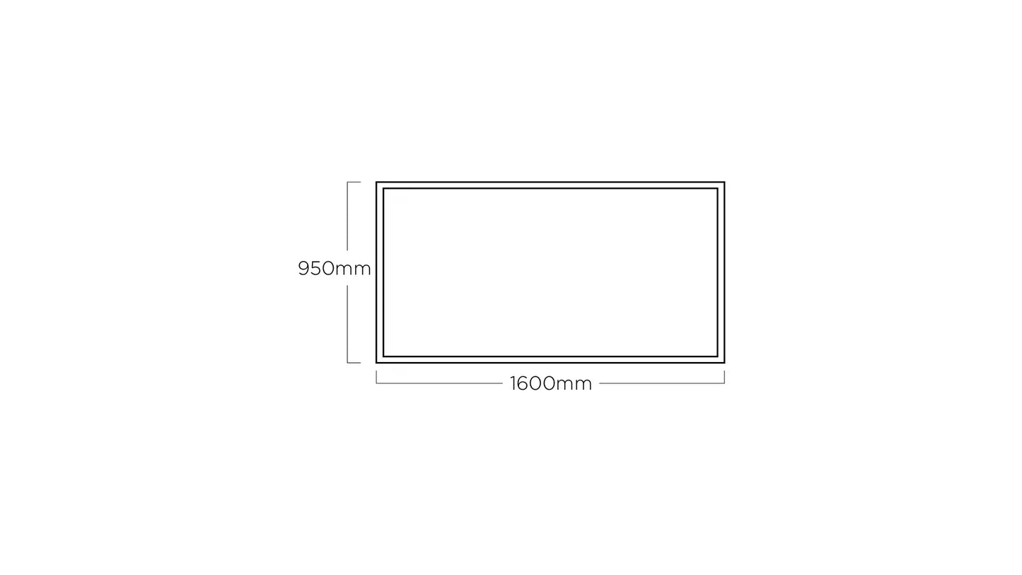 KETTLER FLOAT Tischgestell 160 x 95 cm – silber Ansicht 4
