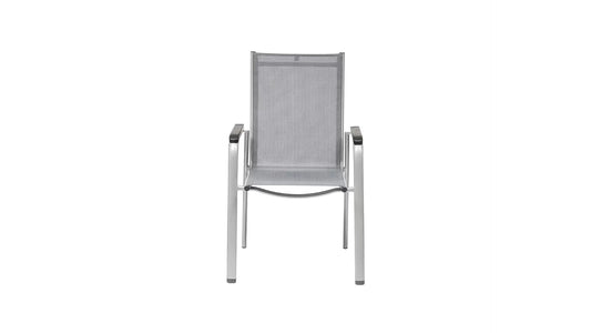 KETTLER CIRRUS Silver-Line Stapelsessel – silber/ anthrazit-grau Ansicht 2
