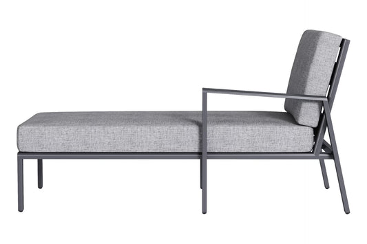 KETTLER ZENITH Chaiselongue rechts – anthrazit matt/ hellgrau meliert Ansicht 2