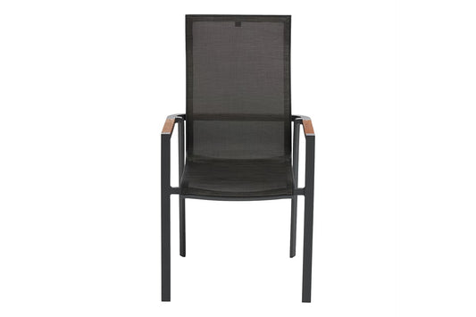 KETTLER SENSE Stapelsessel hoher Rücken – anthrazit matt/ bronze/ natur Ansicht 2
