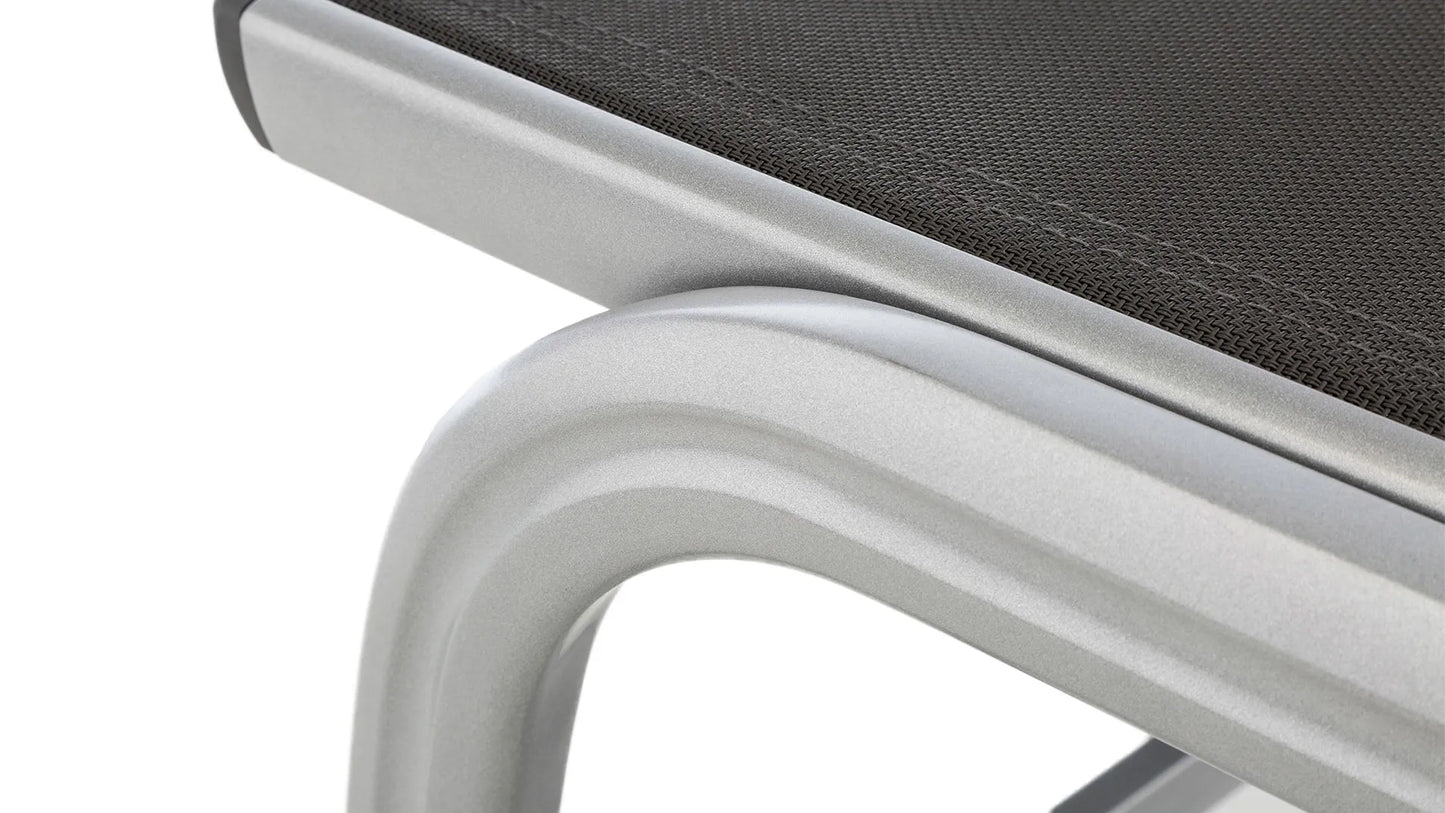 KETTLER Basic Plus Hocker, Silber/Anthrazit