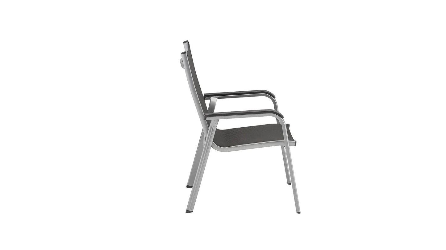 KETTLER Basic Plus Stapelsessel, Silber/Anthrazit