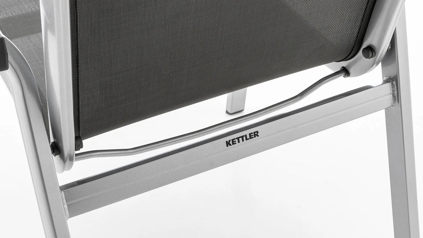 KETTLER Basic Plus Stapelsessel, Silber/Anthrazit