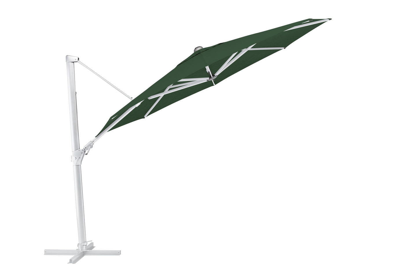 KETTLER Ampelschirm EASY SWING 350cm UPF 50+ inkl. Abdeckhaube+Schirmständer - Gestell silber