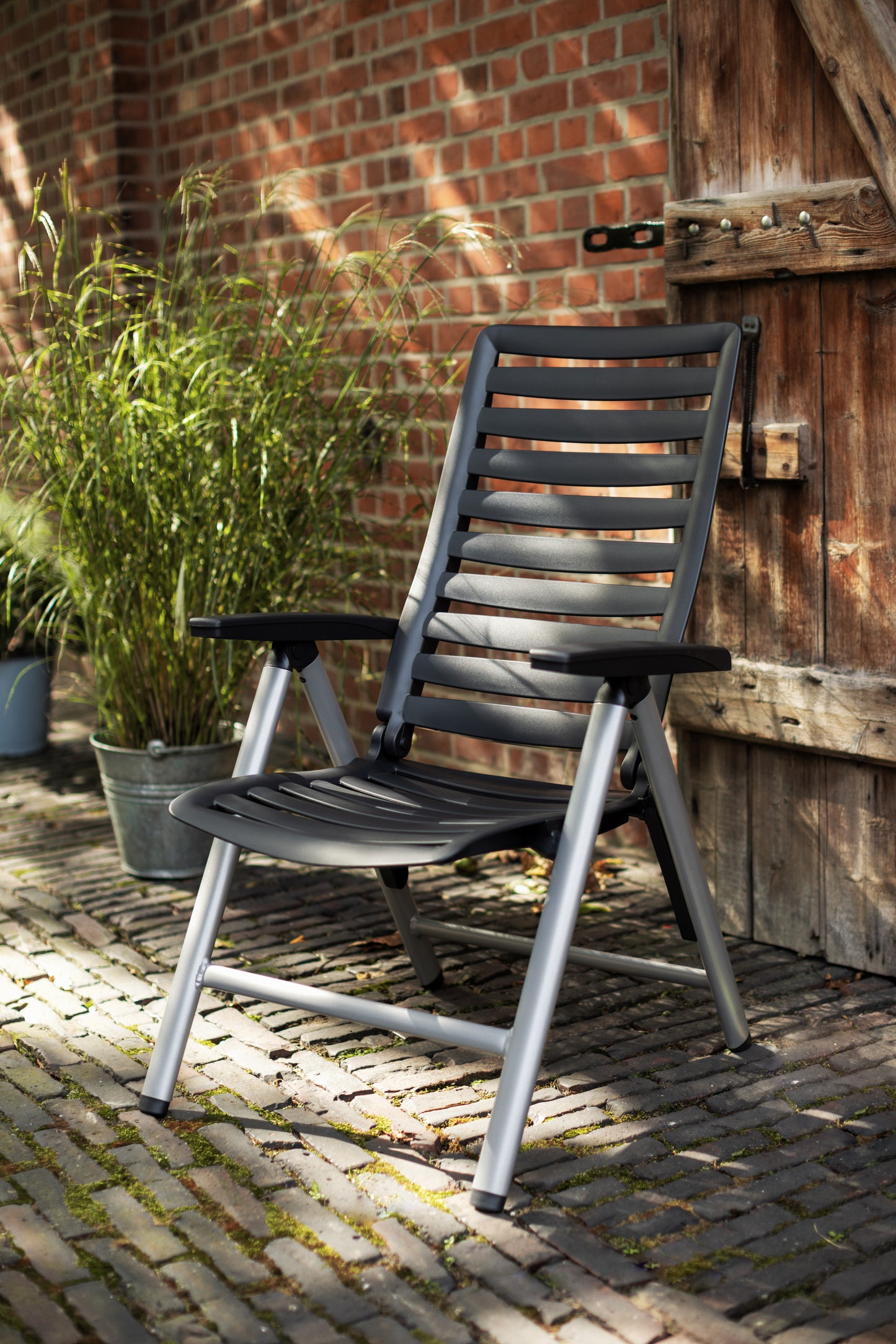 KETLLER WAVE Multipositionssessel siler/anthrazit - Aluminium/Kunststoff