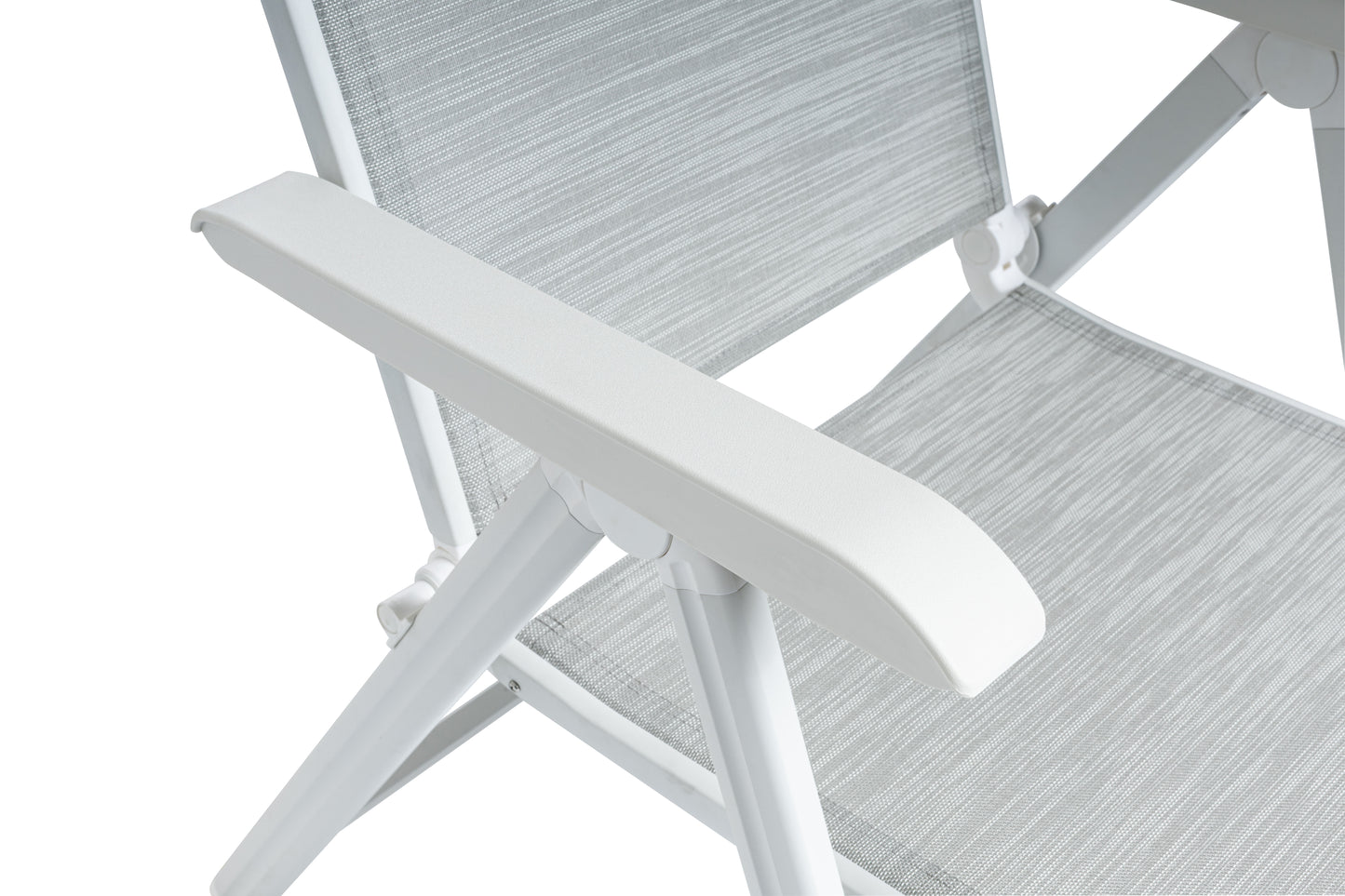 KETTLER Basic Plus Multipositionssessel weiß matt/hellgrau , Aluminium/Outdoorgewebe