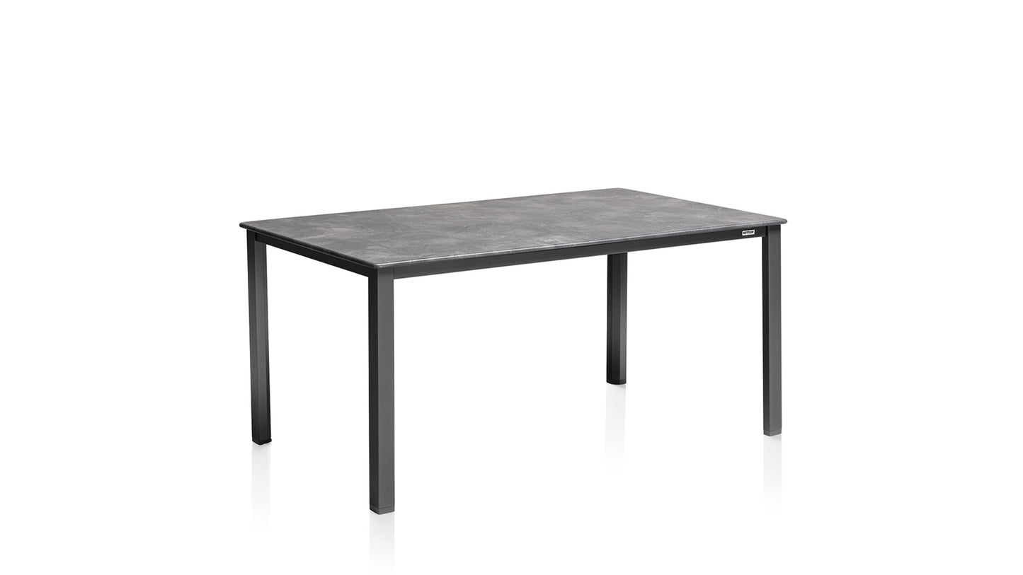 KETTLER KETTALUX CUBIC DINING-TISCH 160 x 90cm, anthrazit/Schiefer anthrazit, Aluminium