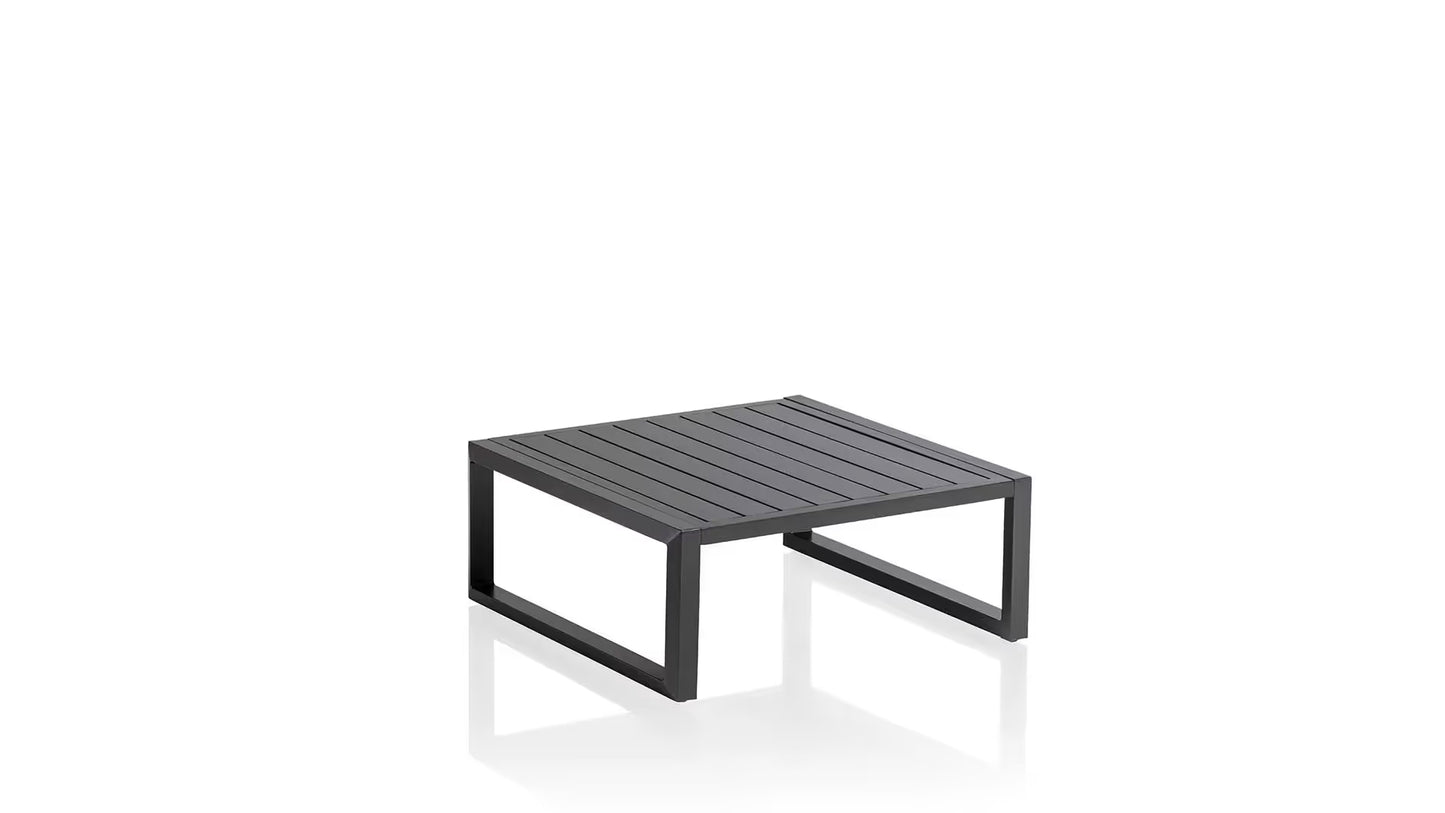 KETTLER OCEAN SKID Beistelltisch/ Hocker mit Kissen – anthrazit/ hellgrau meliert Ansicht 3