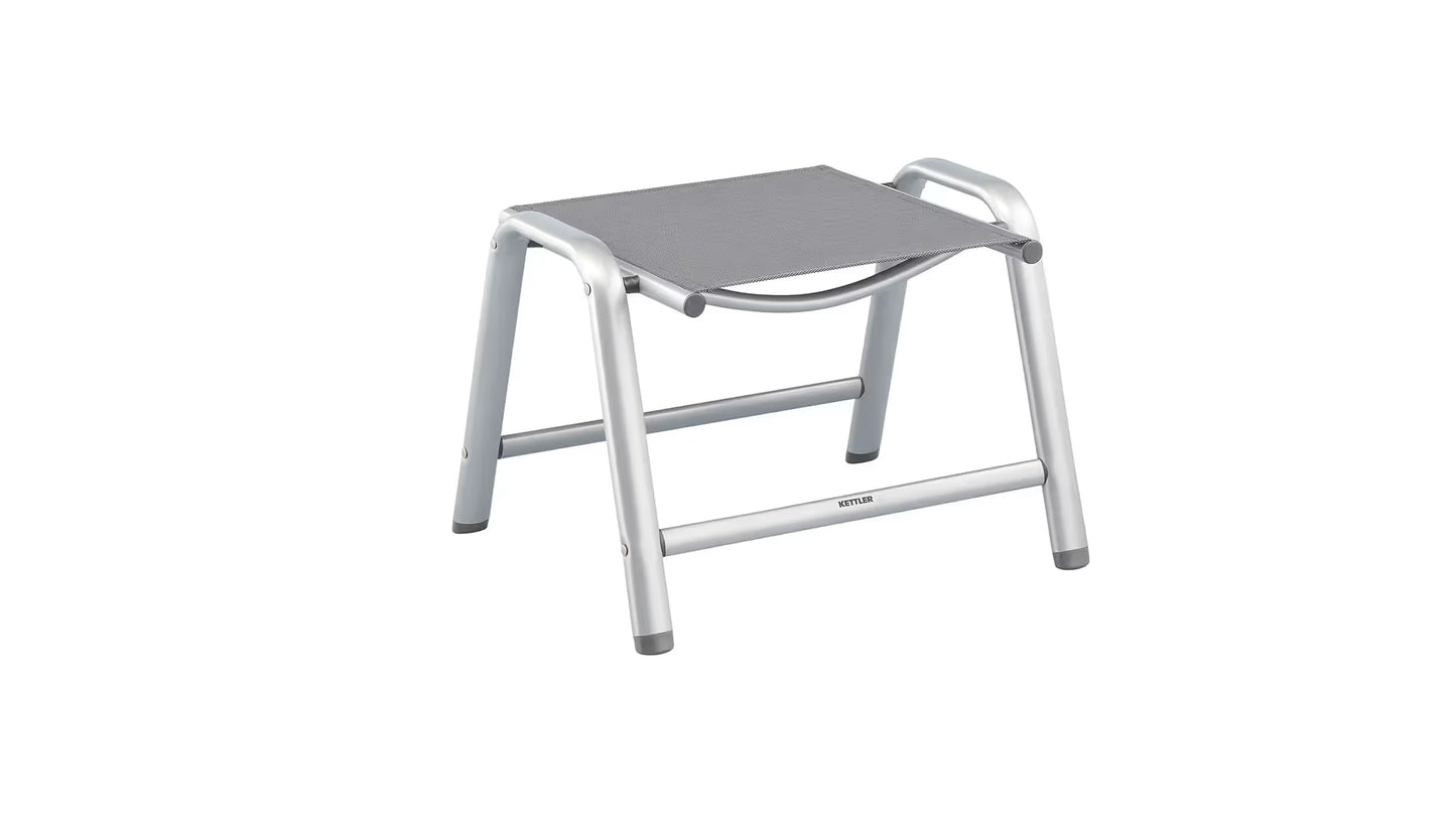 KETTLER CIRRUS Hocker – silber/ anthrazit-grau Ansicht 1