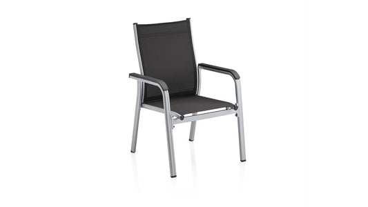 KETTLER BASIC PLUS Stapelsessel zerlegt – silber/anthrazit Ansicht 1