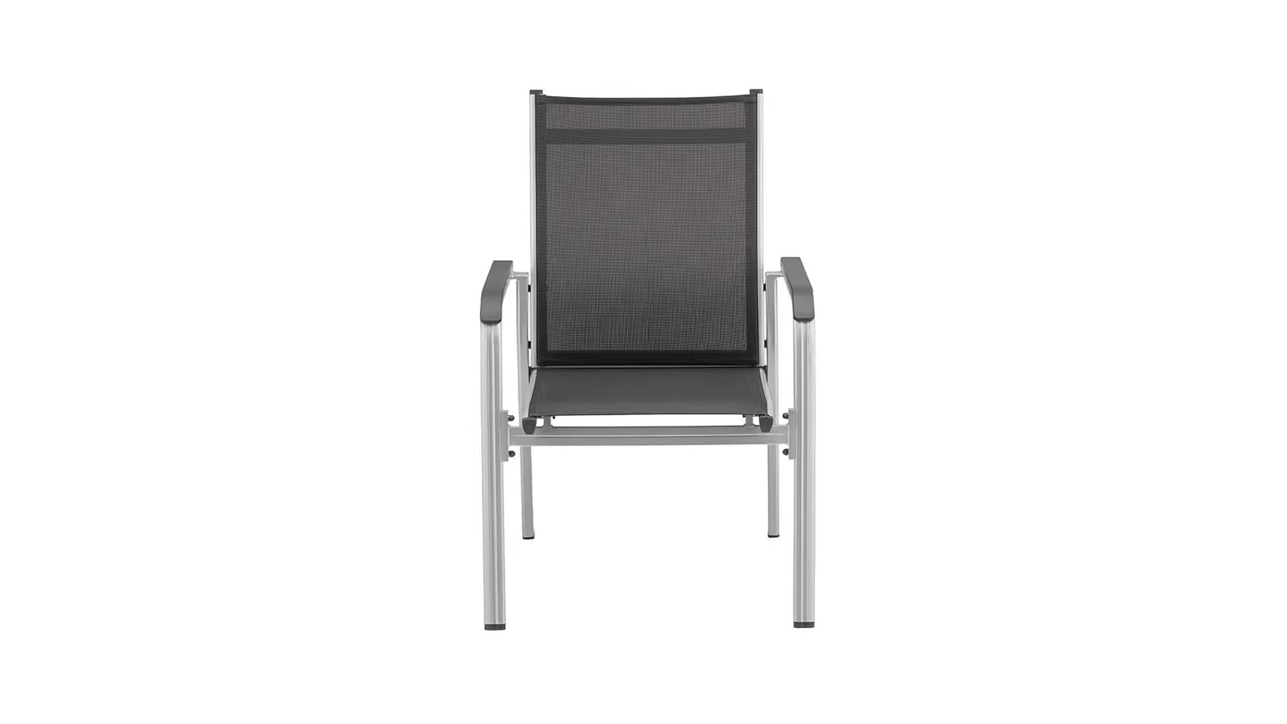 KETTLER BASIC PLUS Stapelsessel zerlegt – silber/anthrazit Ansicht 4