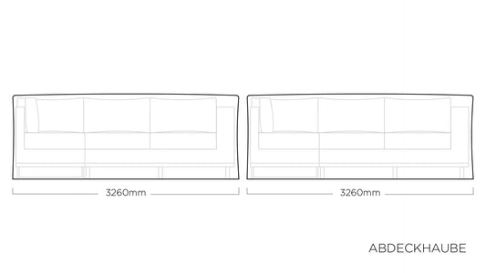 KETTLER ABDECKHAUBE Modular 326 x 326 cm – grau/silber Ansicht 1