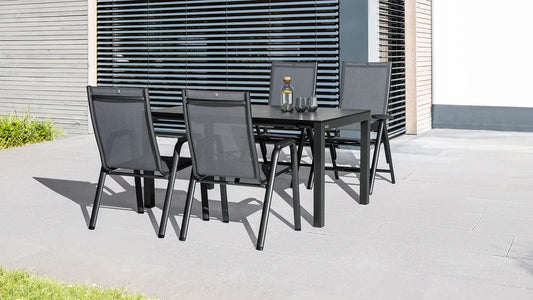 HPL HPL- Ausziehtisch 150/210x95 cm anthrazit/anthrazit
