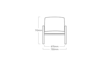 KETTLER OCEAN SKID Sessel mit Teakarmlehne anthrazit/hellgrau meliert Ansicht 8