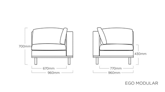 KETTLER EGO MODULAR Eckteil – anthrazit/ sooty Ansicht 2
