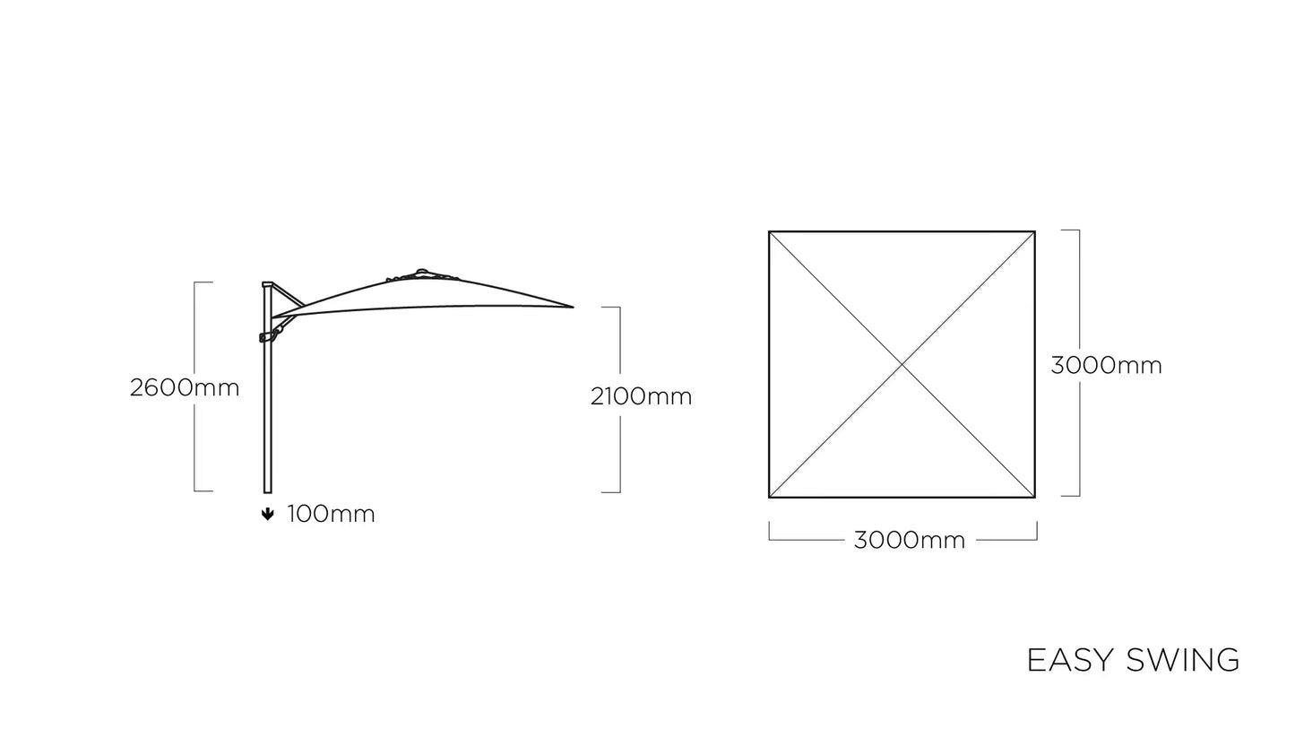 KETTLER EASY SWING Ampelschirm weiß matt/ hellgrau
300 x 300 cm – weiß matt/ hellgrau Ansicht 2