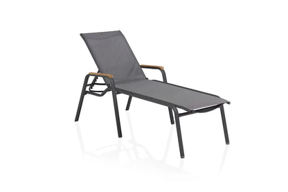 KETTLER CIRRUS Stapelliege Teak – anthrazit/ anthrazit-grau Ansicht 1