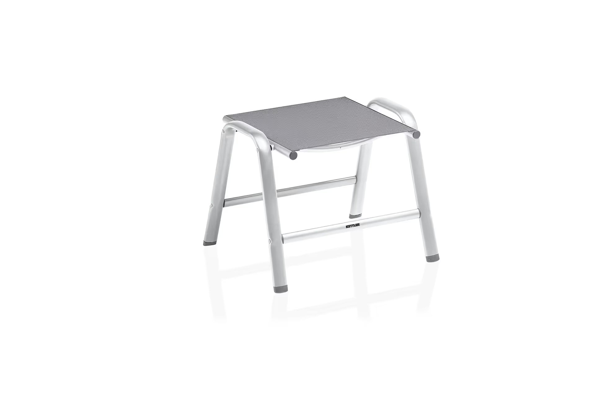 KETTLER CIRRUS Silver-Line Hocker – silber/ anthrazit-grau Ansicht 1
