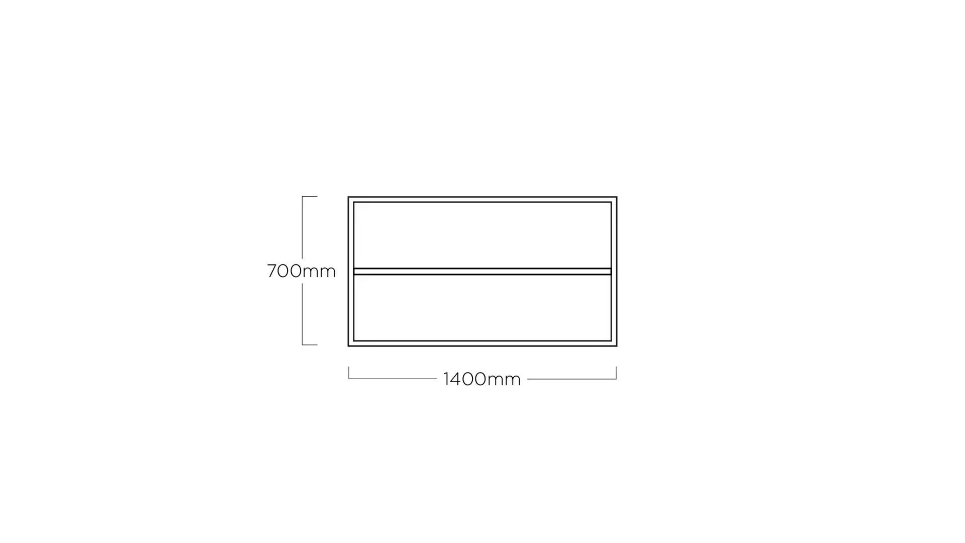 KETTLER CUBIC Tischgestell
140 x 70 x 73 cm – silber Ansicht 3