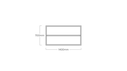 KETTLER CUBIC Tischgestell
140 x 70 x 73 cm – silber Ansicht 3
