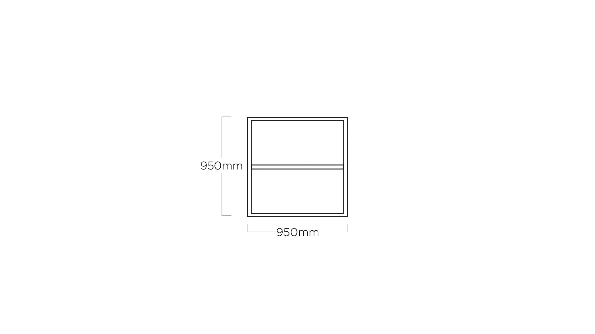 KETTLER CUBIC Tischgestell
95 x 95 x 73 cm – silber Ansicht 3