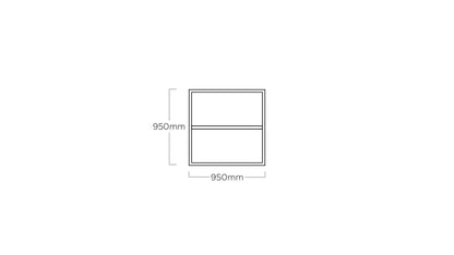 KETTLER CUBIC Tischgestell
95 x 95 x 73 cm – weiß matt Ansicht 3