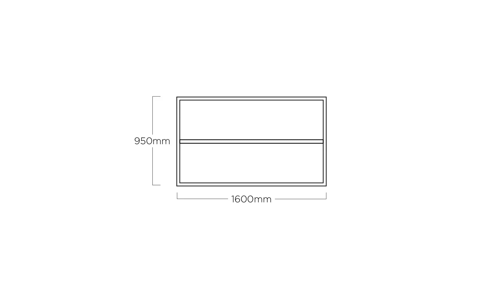 KETTLER CUBIC Tischgestell
160 x 95 x 73 cm – weiß matt Ansicht 3