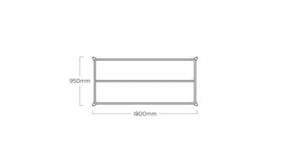 KETTLER EDGE Tischgestell 180 x 95 cm – silber Ansicht 3