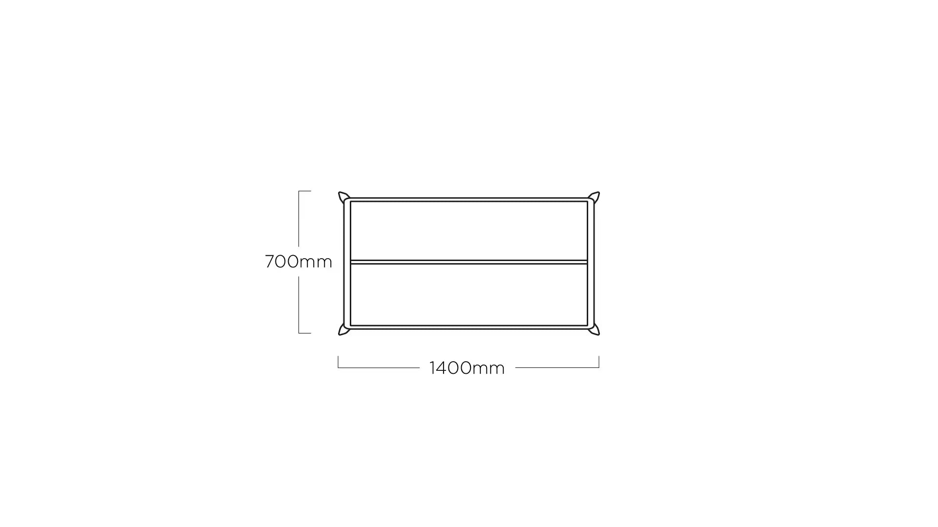 KETTLER EDGE Tischgestell 140 x 70 cm – silber Ansicht 3