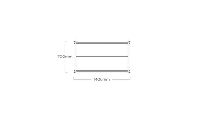 KETTLER EDGE Tischgestell 140 x 70 cm – silber Ansicht 3