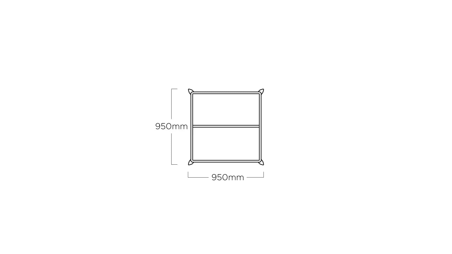KETTLER EDGE Tischgestell 95 x 95 cm – silber Ansicht 3