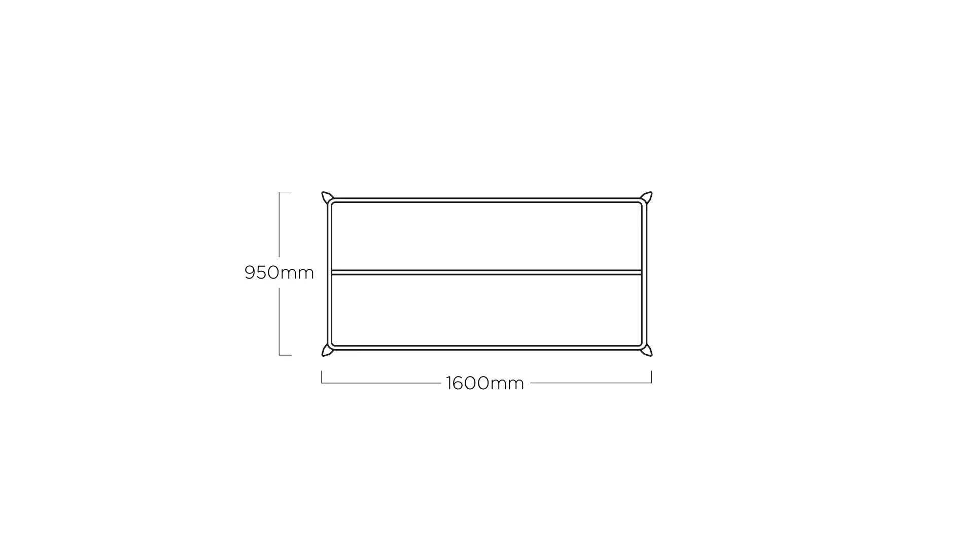 KETTLER EDGE Tischgestell 160 x 95 cm – silber Ansicht 4