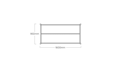 KETTLER EDGE Tischgestell 160 x 95 cm – silber Ansicht 4