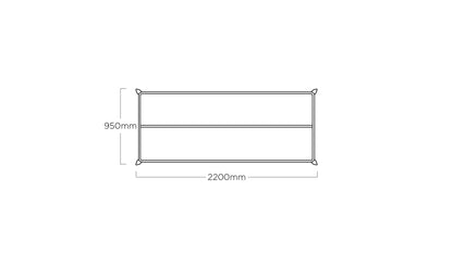 KETTLER EDGE Tischgestell 220 x 95 cm – silber Ansicht 3