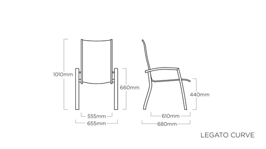 KETTLER LEGATO CURVE Stapelsessel – anthrazit/anthrazit Ansicht 2