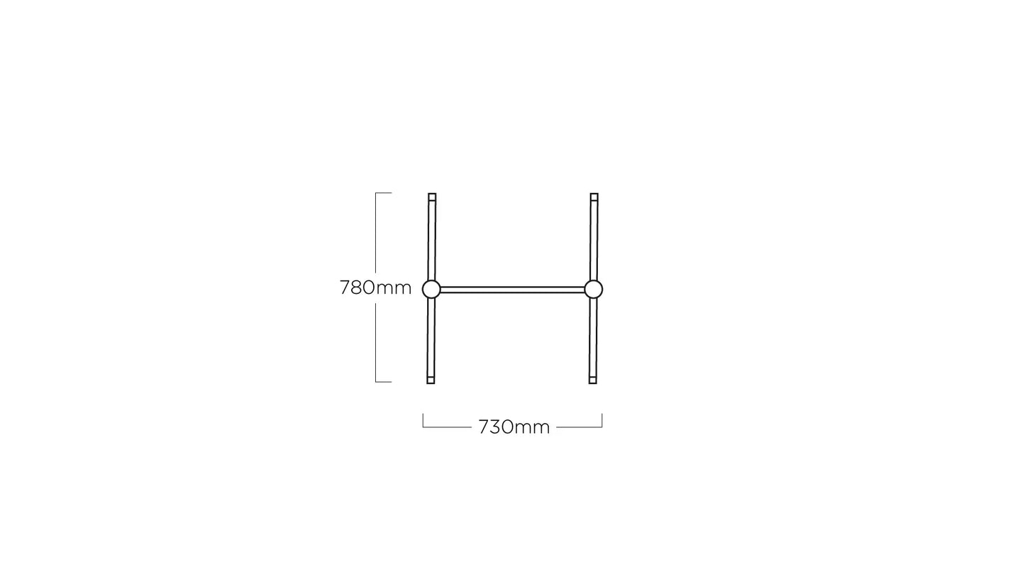 KETTLER TUBE Tischgestell 120 x 80 cm – silber Ansicht 4
