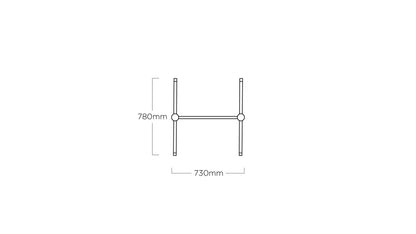 KETTLER TUBE Tischgestell 120 x 80 cm (CONTRACT) – silber Ansicht 5