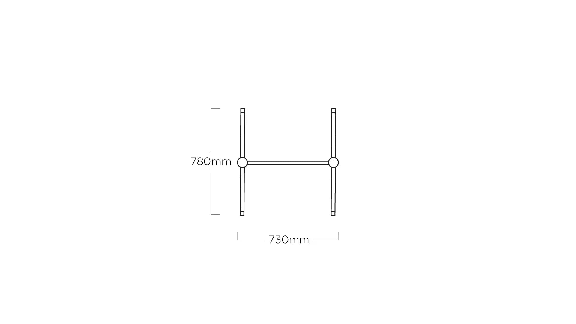 KETTLER TUBE Tischgestell 120 x 80 cm (CONTRACT) – anthrazit Ansicht 4