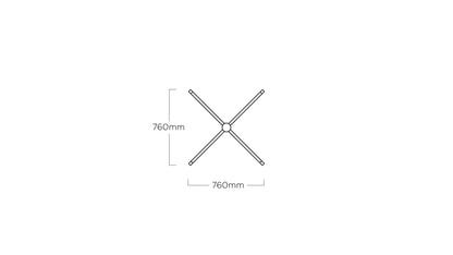 KETTLER TUBE Tischgestell 70 x 70 cm – silber Ansicht 3