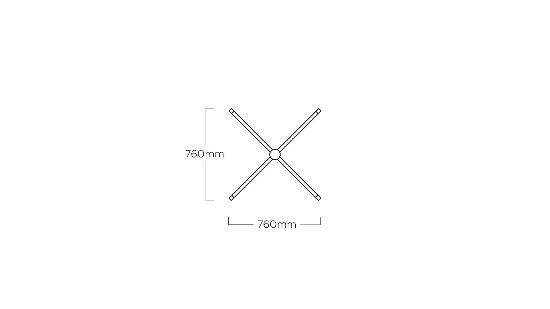KETTLER TUBE Tischgestell 70 x 70 cm – anthrazit Ansicht 4
